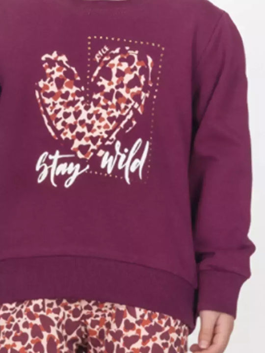 Kinder-Set mit Leggings Winter 2Stück Magenta