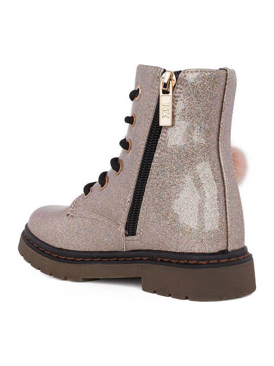 Kids Boots with Zipper Ecru
