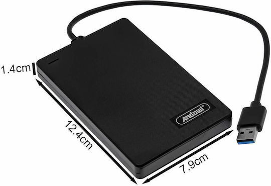Andowl Qyp01 Θήκη για Σκληρό Δίσκο 2.5" SATA III με σύνδεση USB 2.0