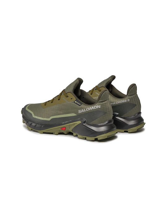 Alphacross 5 Sport Shoes Trail Running Waterproof with Gore-Tex Membrane Olvnig / Black / Dlic