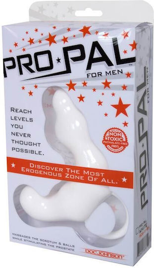 Doc Johnson Pro Pal For Men Πρωκτικό Dildo White 10.5cm