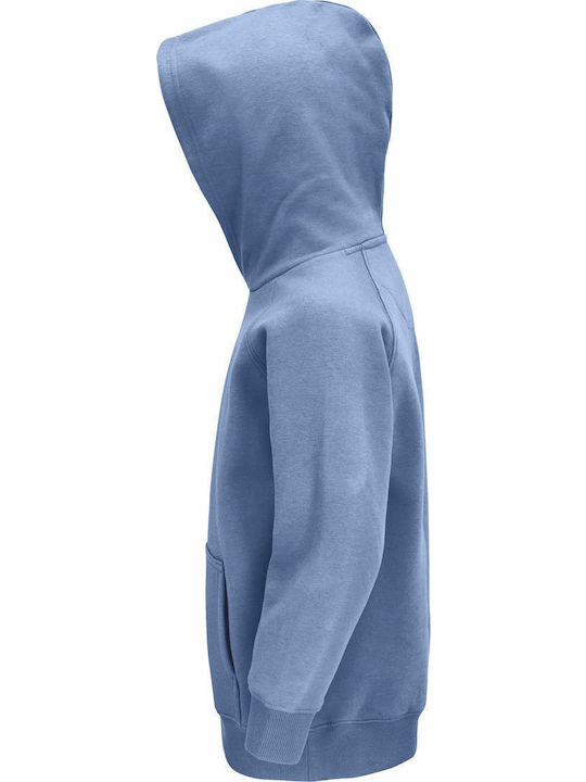 Kids Sweatshirt with Hood and Pockets Blue Indigo Iron Maiden, The Trooper