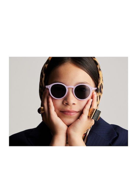 Izipizi #d Στρογγυλά Παιδικά Γυαλιά Ηλίου με Polarized Φακό Μωβ για 5-10 Ετών