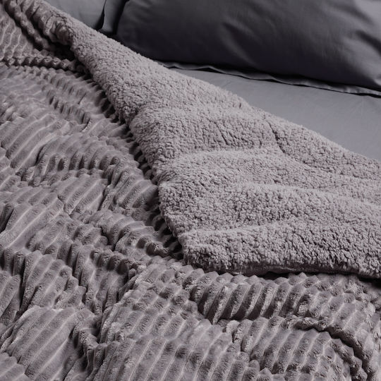 Das Home Κουβερτοπάπλωμα Υπέρδιπλο 220x240εκ. 1365 Grey