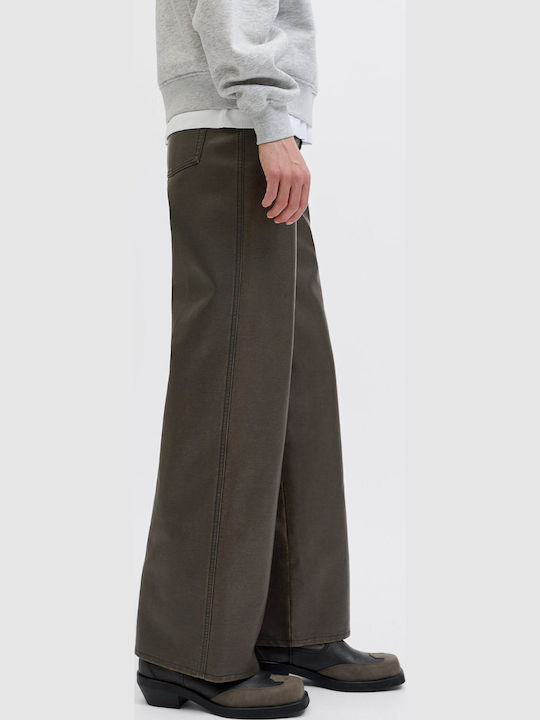 Tokyo Women's High-waisted Fabric Trousers Brown