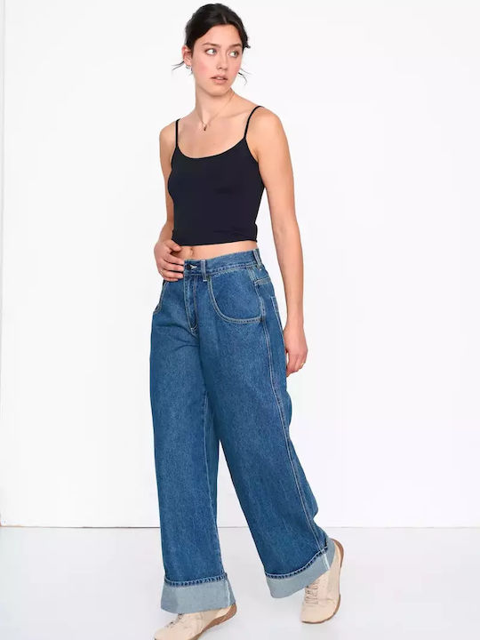 Γυναικείο Jean Παντελόνι σε Relaxed Εφαρμογή Blue
