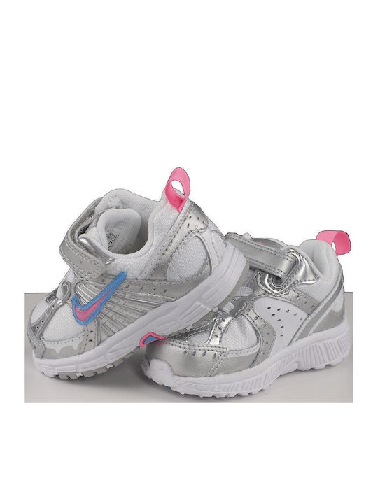 Dart 7 TD Kinder Sportschuhe Laufen mit Bügel- und Schleifenverschluss Silber