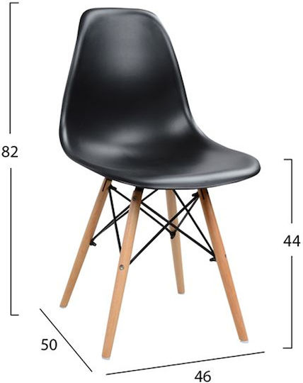 Chair Dining Room 46x50x82cm Black Velvet-Black Metal Chair Dining Room 46x50x82cm Black Velvet-Black Metal