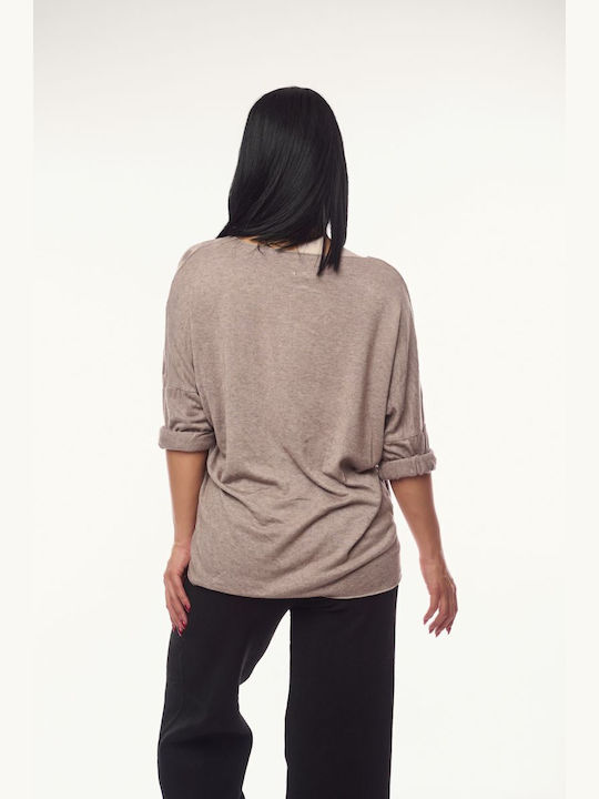 Women's Blouse Polka Dot Gray