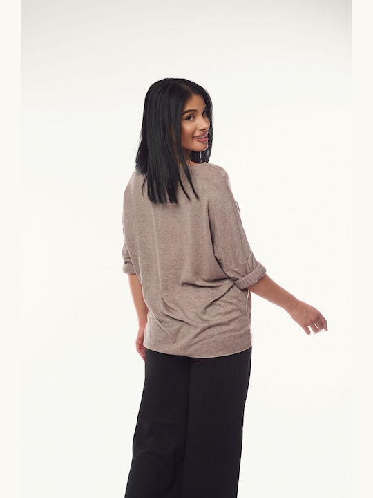Women's Blouse Polka Dot Gray