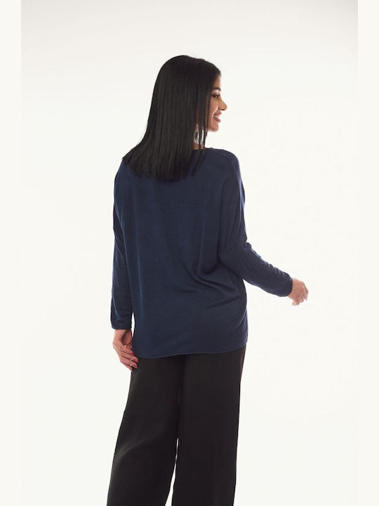 Women's Blouse Polka Dot Blue