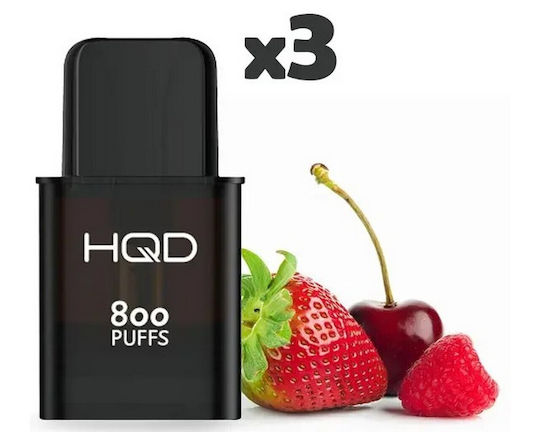 HQD Țigară Electronică De Unică Folosință 800 Inhalări Strawberry 2ml 18mg Roșie