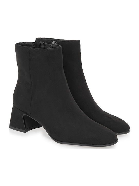 Fernie Zip Leather Women's Ankle Boots Black
