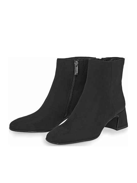 Fernie Zip Leather Women's Ankle Boots Black