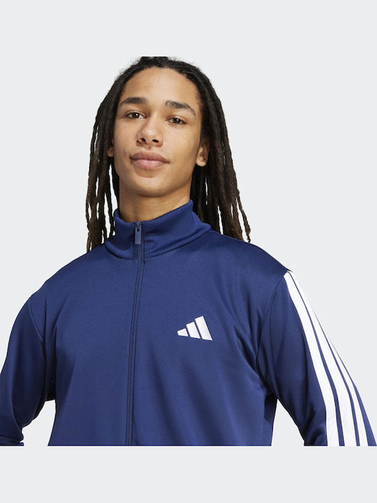 Training Tracksuit Glossy with Elastic Navy Blue