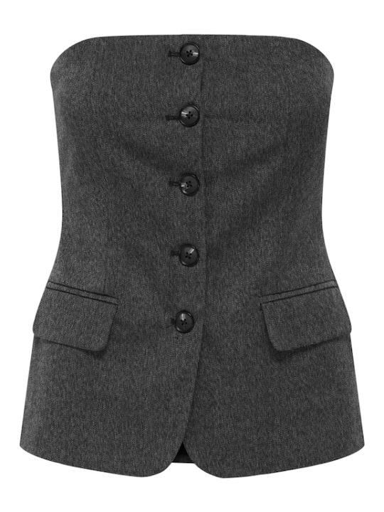 Women's Vest Dark Grey Melange