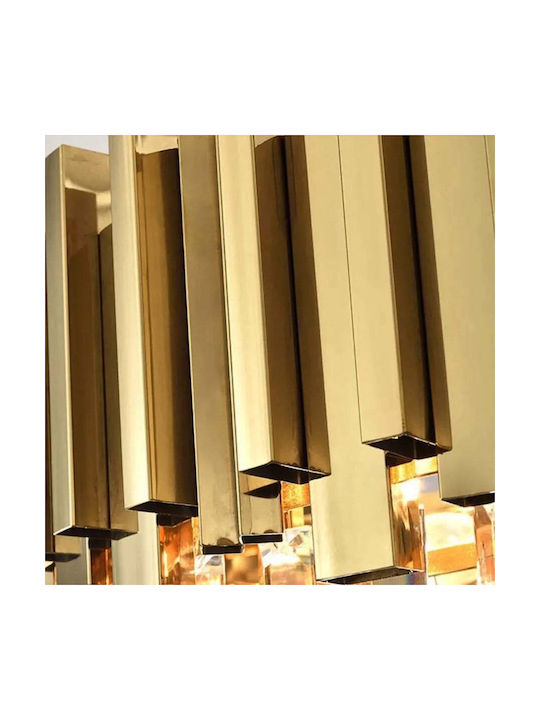 Alista Home Kronleuchter Ø40cm mit Kristallen Gold