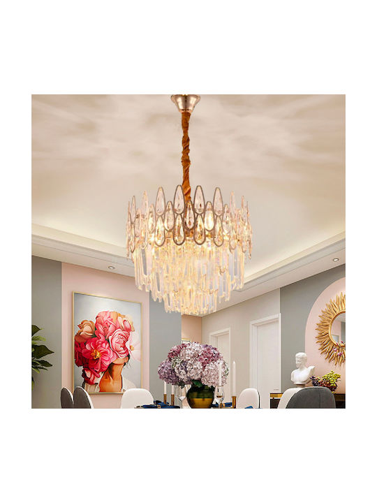 Alista Home Chandelier with Crystals 3xE14 Gold 30cm AT1CT-IM1P-HT2L-CC920/300GD