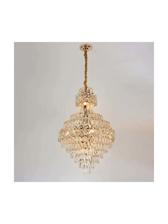 Alista Home Kronleuchter Ø60cm mit Kristallen Gold Alista Home Kronleuchter Ø60cm mit Kristallen Gold