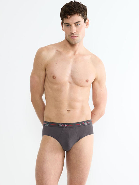 Sloggi Start Midi Men's Briefs 2Pack Grey Combo