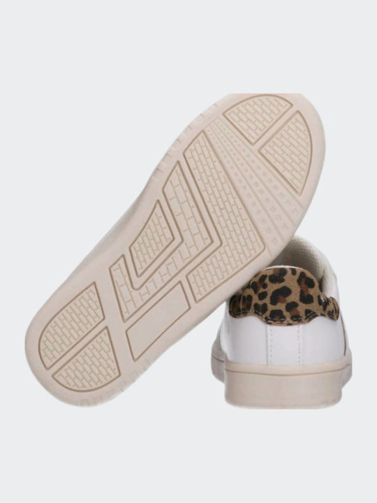 Cut Lace-up Kids Sneakers White