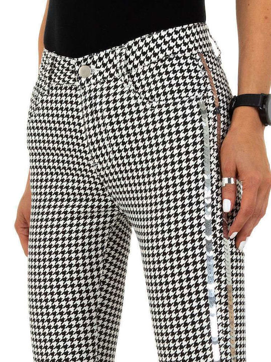 Women's Jean Trousers Blackwhite