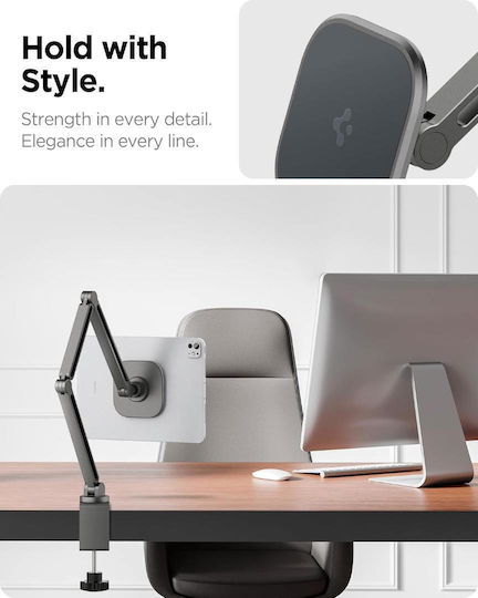 Spigen Onetap Clamp Βάση Tablet με Βραχίονα σε Γκρι χρώμα