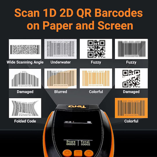 Handheld Scanner Wireless with 1D Barcode Reading Capability