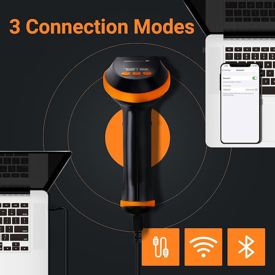Handheld Scanner Wireless with 1D Barcode Reading Capability