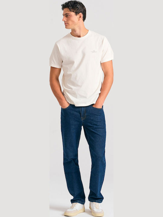 Pantaloni Jeans pentru Bărbați cu Croială Regular Straight Washed