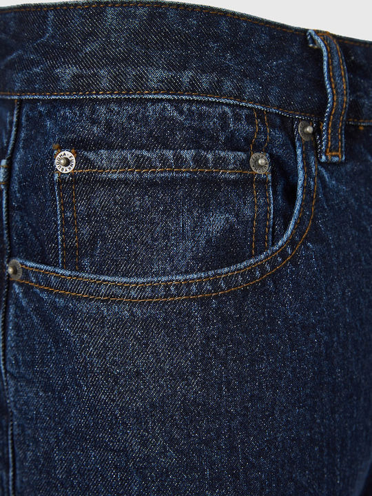 Pantaloni Jeans pentru Bărbați cu Croială Regular Straight Washed