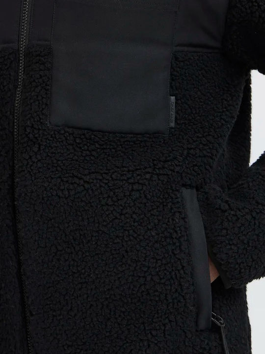 Cardigan Fleece pentru Bărbați Black