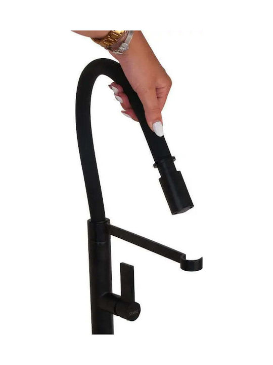 Alista Home Cf2045 Baterie Chiuvetă Bucătărie Bancă Flexibilă Neagră