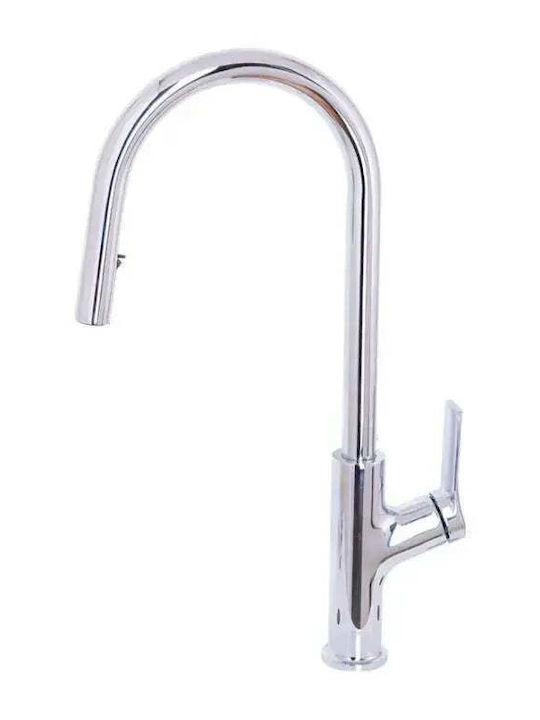 Alista Home Fj5543 Πάγκου με Αποσπώμενο Ντουζ Ασημί