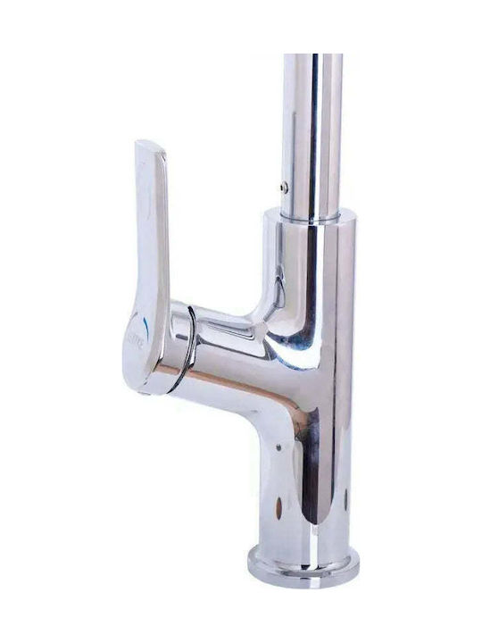 Alista Home Fj5543 Baterie Chiuvetă Bucătărie Bancă Cu Duș Extractibil Argintie