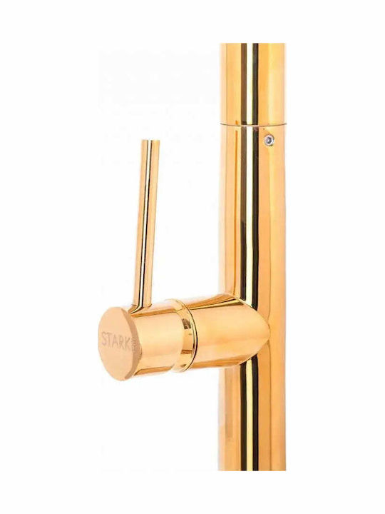 Alista Home Cf2043 Baterie Chiuvetă Bucătărie Bancă cu Duș Extractibil Auriu