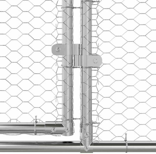vidaXL 3381110 Galvanized Steel Cage for Birds 600x200x198.5cm
