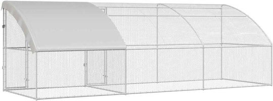 vidaXL 3381110 Galvanized Steel Cage for Birds 600x200x198.5cm