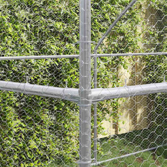 vidaXL 3381110 Galvanized Steel Cage for Birds 600x200x198.5cm