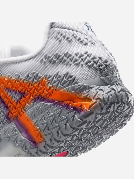 Ja 3 Low Basketball Shoes White / Dusty Cactus / Hyper Pink / Star Blue