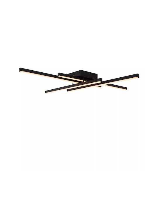 Lucide Lightning Novac Πλαφονιέρα Οροφής Μαύρη
