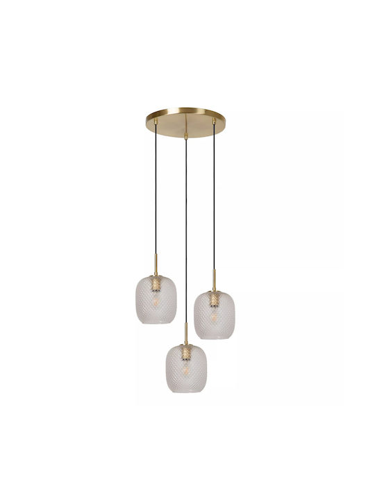 Lucide Lightning Κρεμαστό Φωτιστικό Χρυσό 35x35x163εκ.