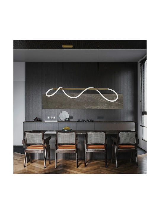 kelvo Glow Pendant Light White with Rope 120x35x50cm