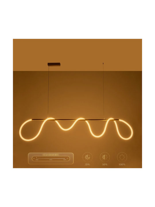 kelvo Glow Pendant Light White Rail 150x35x50cm