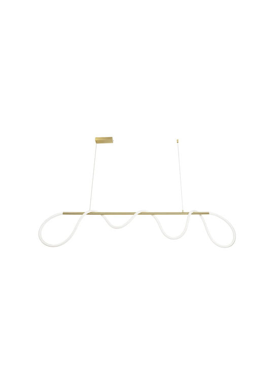 kelvo Glow Pendant Light White Rail 150x35x50cm