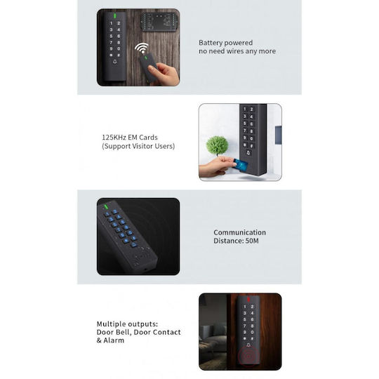 Αδιάβροχο Access Control για Πρόσβαση με Κωδικό και Κάρτα