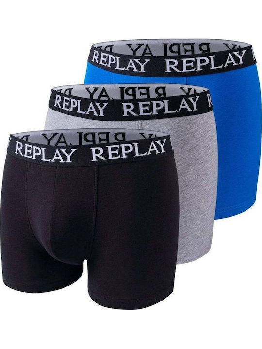 Men's Boxers Blue, Grey, Black 3Pack