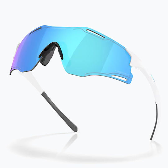 Oakley Cycling Glasses Cybr Zero with White Frame & Polarized / Photochromic Lenses
