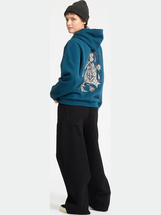 Vaderetro Women's Sweatshirt Hooded Petrol Blue
