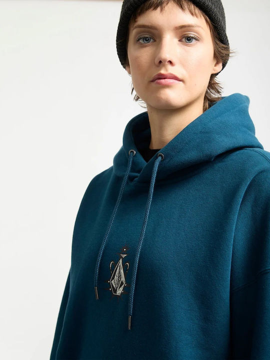 Vaderetro Women's Sweatshirt Hooded Petrol Blue